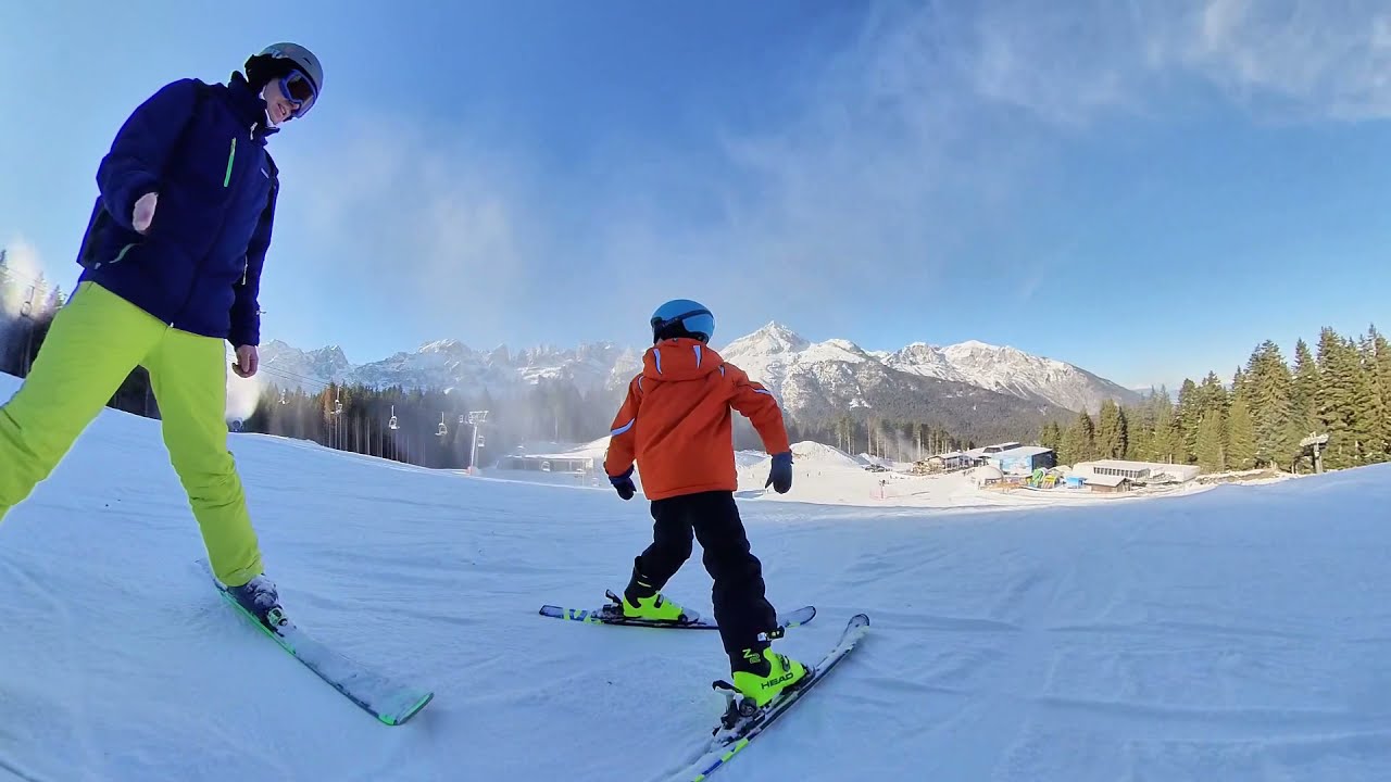 Ski Andalo 2021 (Prati di Gaggia) / First Ski Lessons Andalo - Paganella, Trentino, Italy