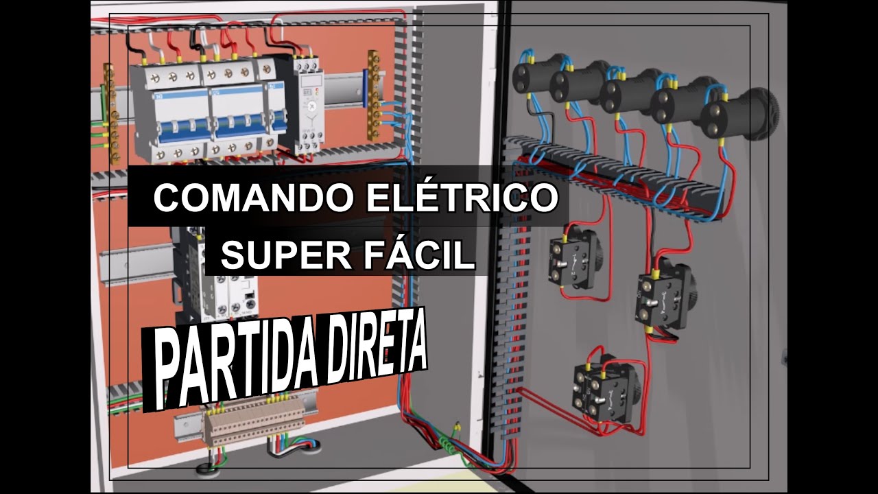 Partida Direta com  Botão de Emergência + Sinalizadores