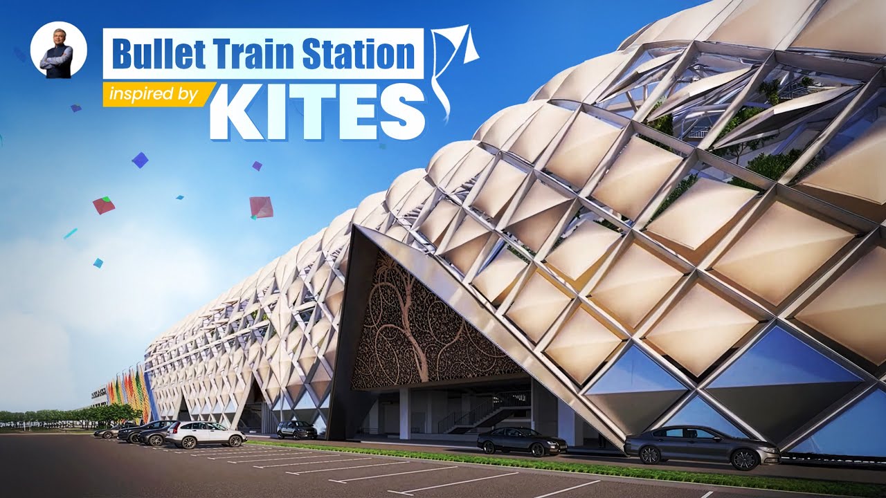 Amdavad Bullet Train Station | Fusion of Kite Patterns
