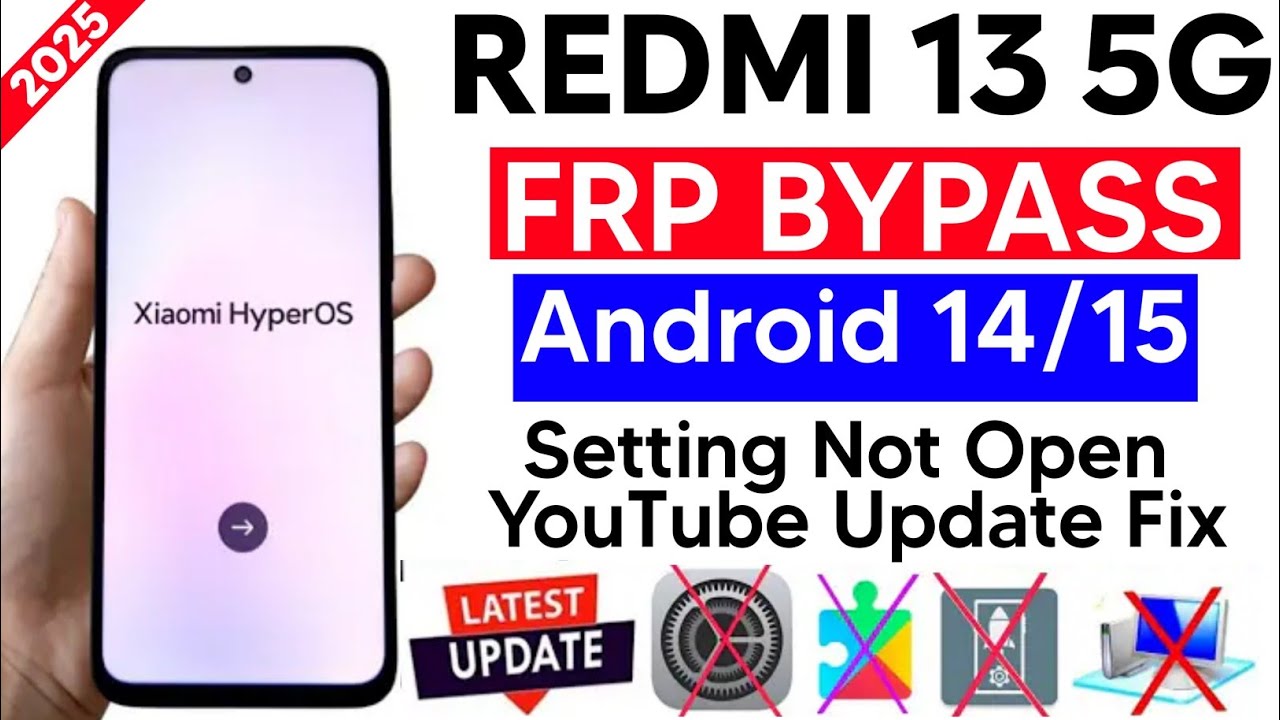 Redmi 13 5g Frp Bypass Android 14/15/Google Account Remove/New Security update 2025/Gsm Devil