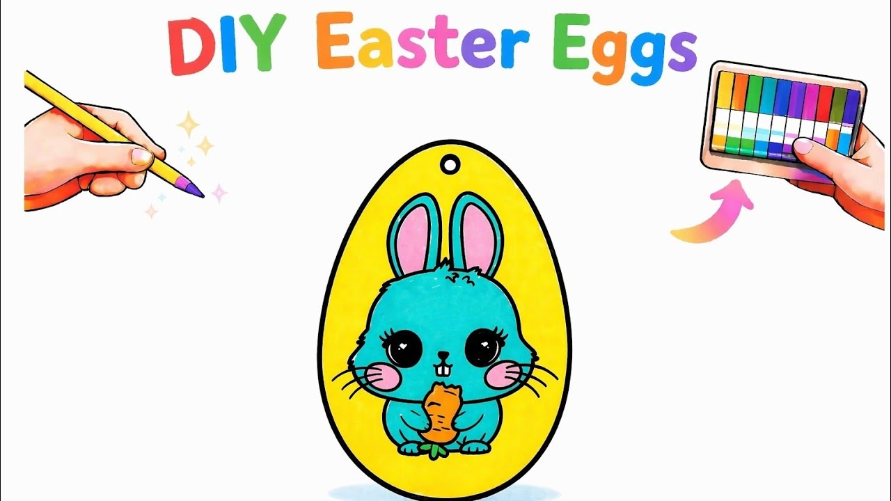 Let's Decorate Easter Egg With Acrylic Colors | Easy Coloring DIY