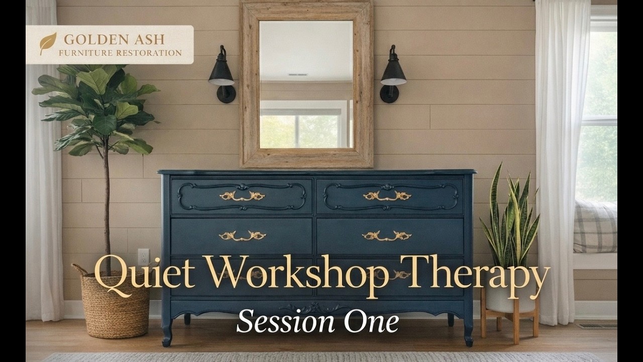 QUIET Workshop Therapy: Session 1 | Stripping A French Provincial Dresser With Therapeutic Music