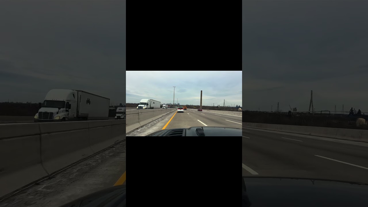 Jeep POV Downtown Detroit City Drive 
