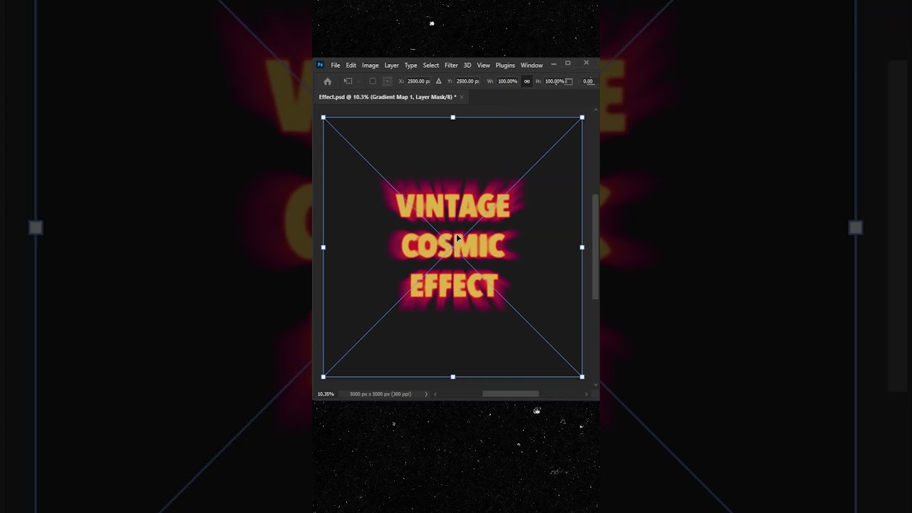 How to Create Vintage Cosmic Text Effect in Photoshop