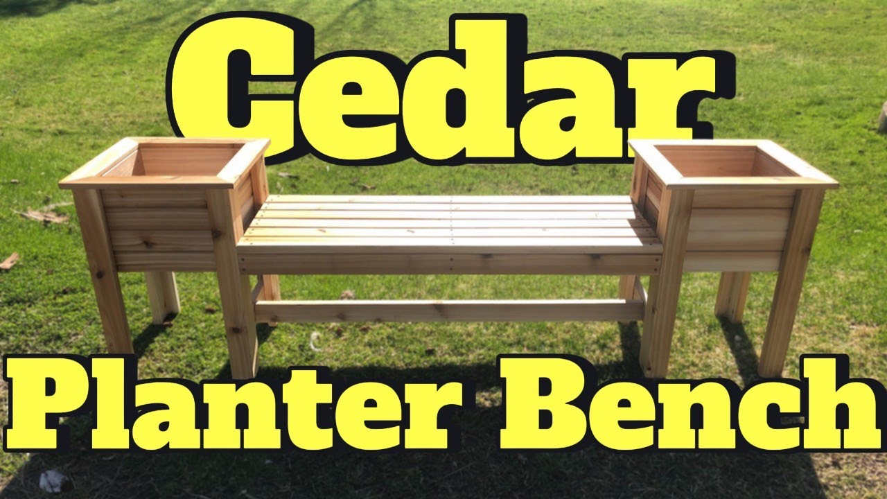 How I built this Cedar Planter Bench!