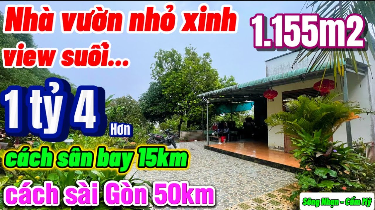 Nhà đất đồng nai,bán gấp nhà vườn nhỏ xinh view suối đẹp có cây trái cách sân bay Long thành 15km