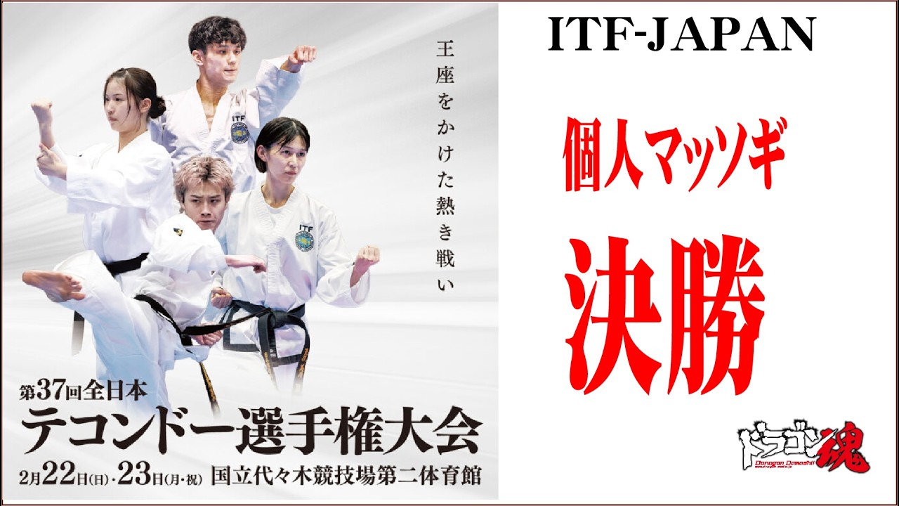 第37回全日本テコンドー選手権大会　マッソギ（組手）決勝
