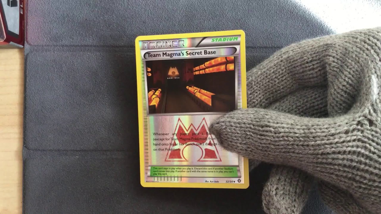 Team Magma's Secret Base 32/34 Reverse Holo - Pokemon XY Double Crisis