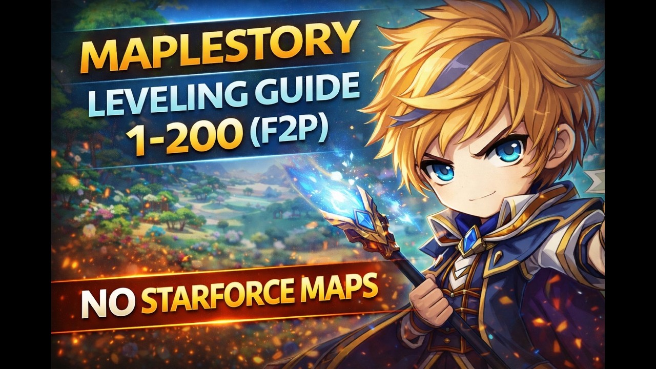MapleStory Leveling Guide 1–200  | Non-Starforce Maps Fast EXP 2026
