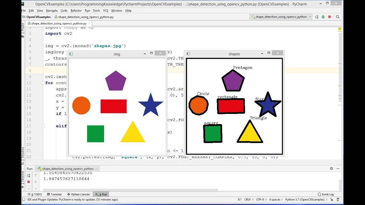 OpenCV Python Tutorial For Beginners 25 - Detect Simple Geometric Shapes using OpenCV in Python