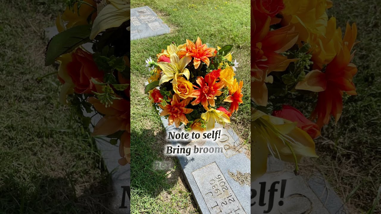Graveside Flowers for Mom: Handmade Memorial Arrangement  #2025 #CemeteryArrangement  #DIY