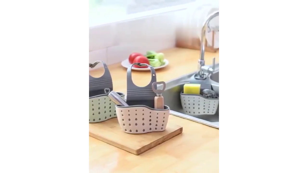 Ventouse utile &eacute;vier &eacute;tag&egrave;re savon &eacute;ponge support cuisine ventouse outil de rangement