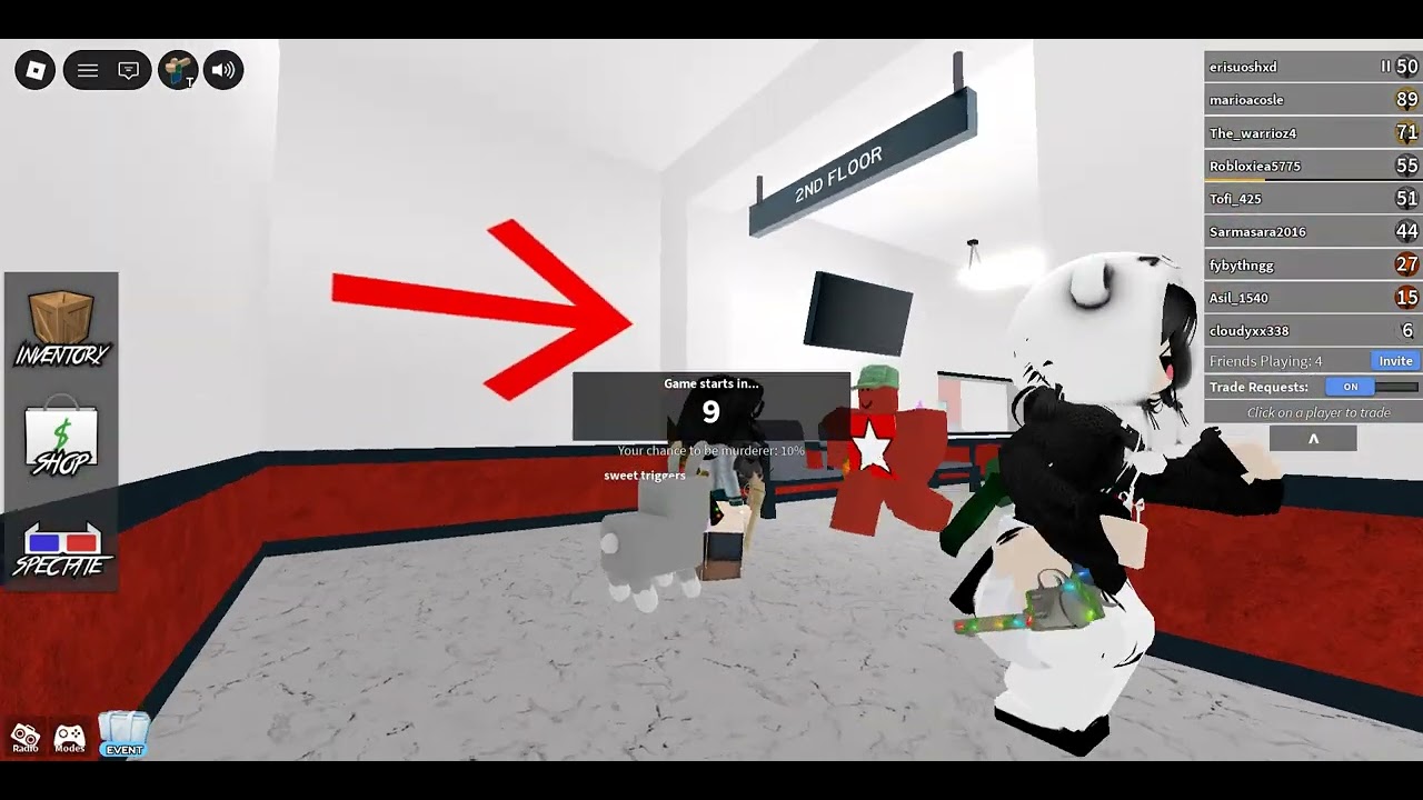 playing mm2 w online and irl friends!