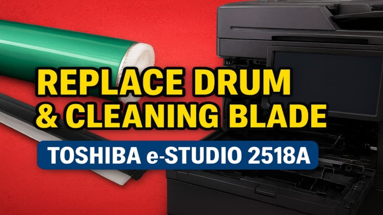 How to Replace Drum and Drum Cleaning Blade on Toshiba e-STUDIO 2518A | Fixing Streaks & Smudges