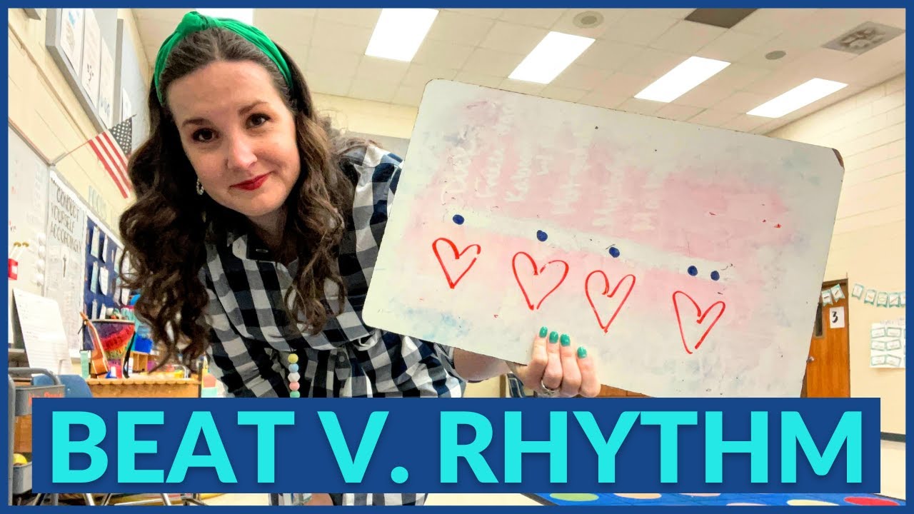 How to Teach BEAT V. RHYTHM to Kindergarten + 1st Grade in Elementary Music Class