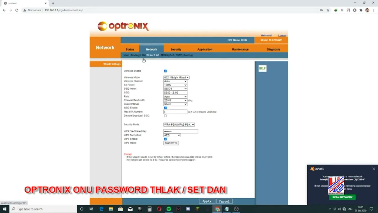 OPTRONIX ONU / ONT(MODEM) || WIFI HMING LEH PASSWORD THLAK DAN