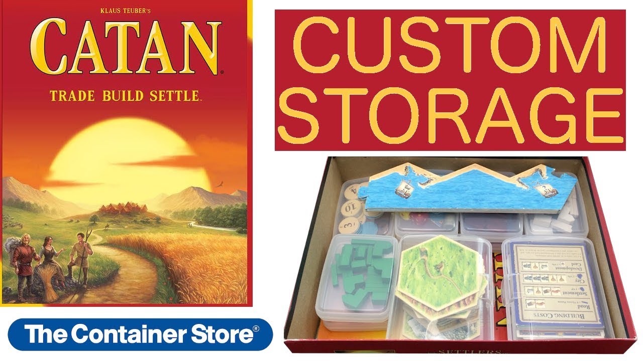 Settlers of Catan custom storage from The Containter Store