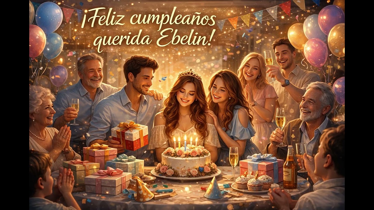 ¡Feliz cumpleaños querida Ebelin  Versión 1 Balada