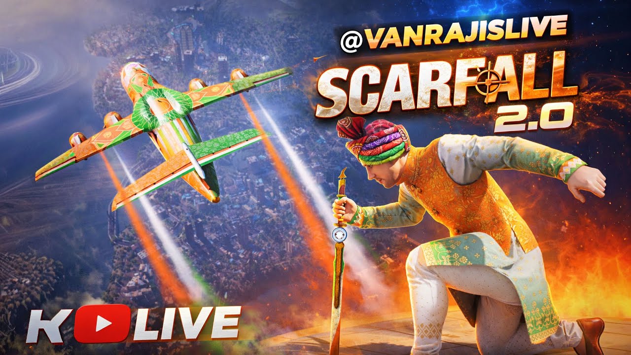 🔥 RUSH GAMEPLAY in ScarFall 2.0 | Intense Fights & Clutch Moments 💥 | @vanrajislive