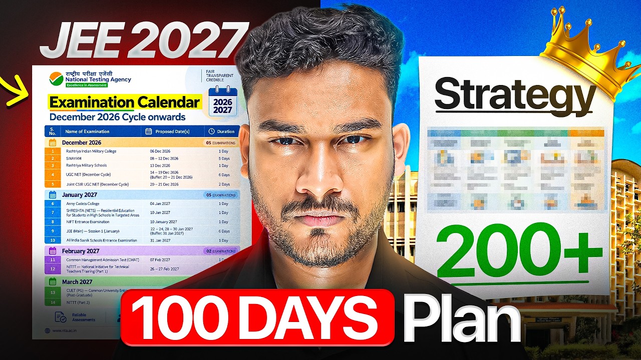 JEE Main 2027 Dates OUT! | Final 100-Day Strategy to get NIT