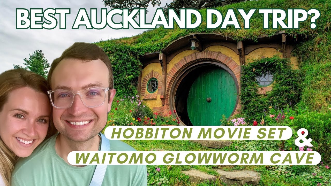 Auckland, New Zealand Day Trip 🚌 Travel VLOG [Waitomo Glowworm Cave & Hobbiton Movie Set]