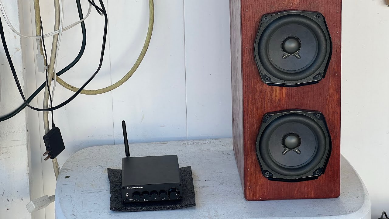 How to connect a Fosi amplifier to a Bose 151 environmental speaker and subwoofer