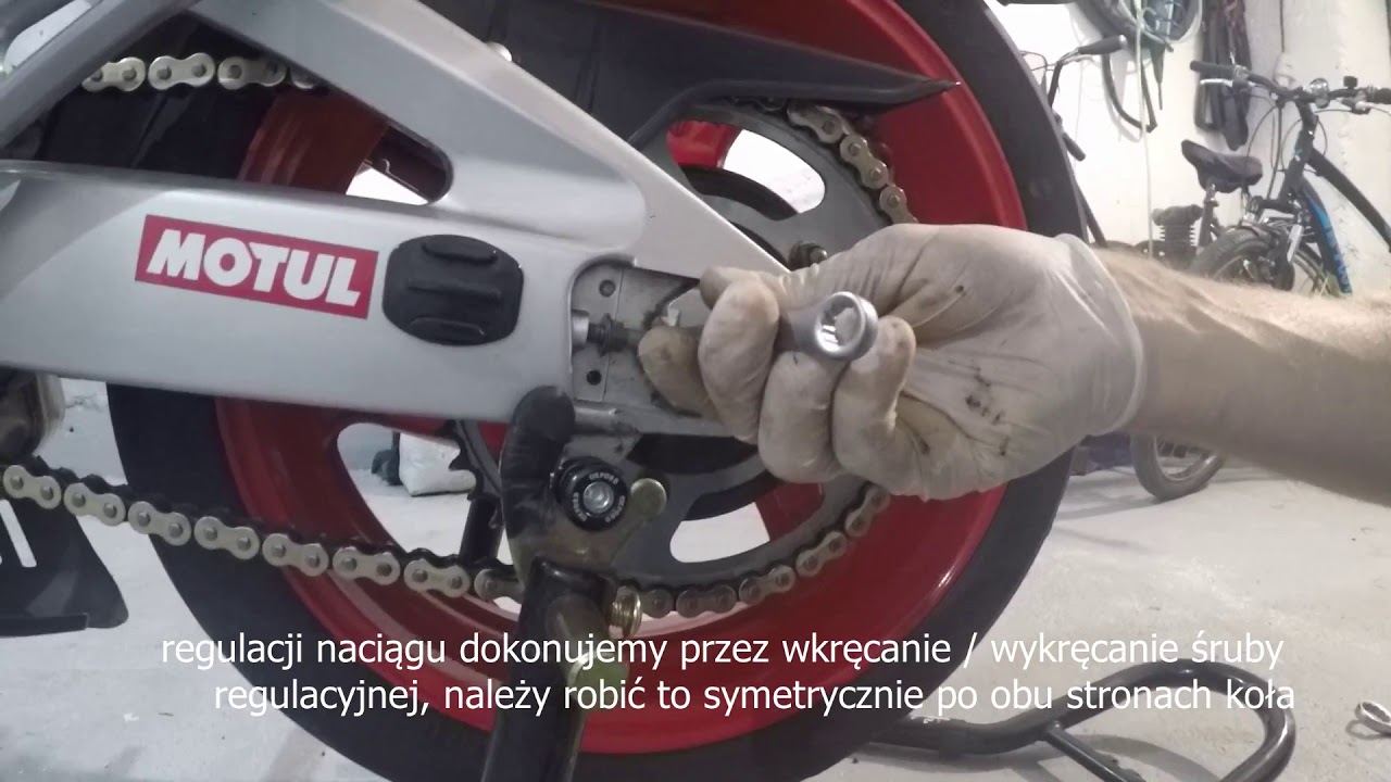 Jak naciągnąć łańcuch w motocyklu/ Suzuki gsr 600