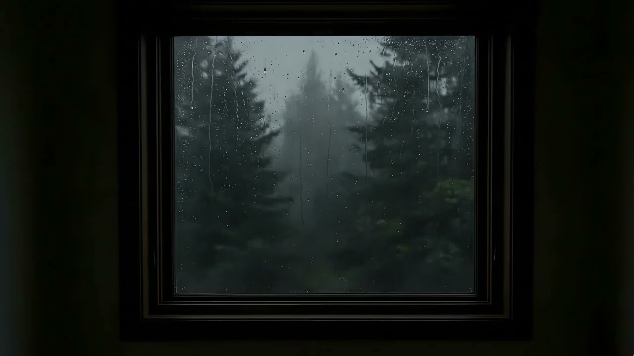 Soft Steady Rain on Window 🌧️ 1 Hour | Deep Sleep, Relax, Study (No Thunder)