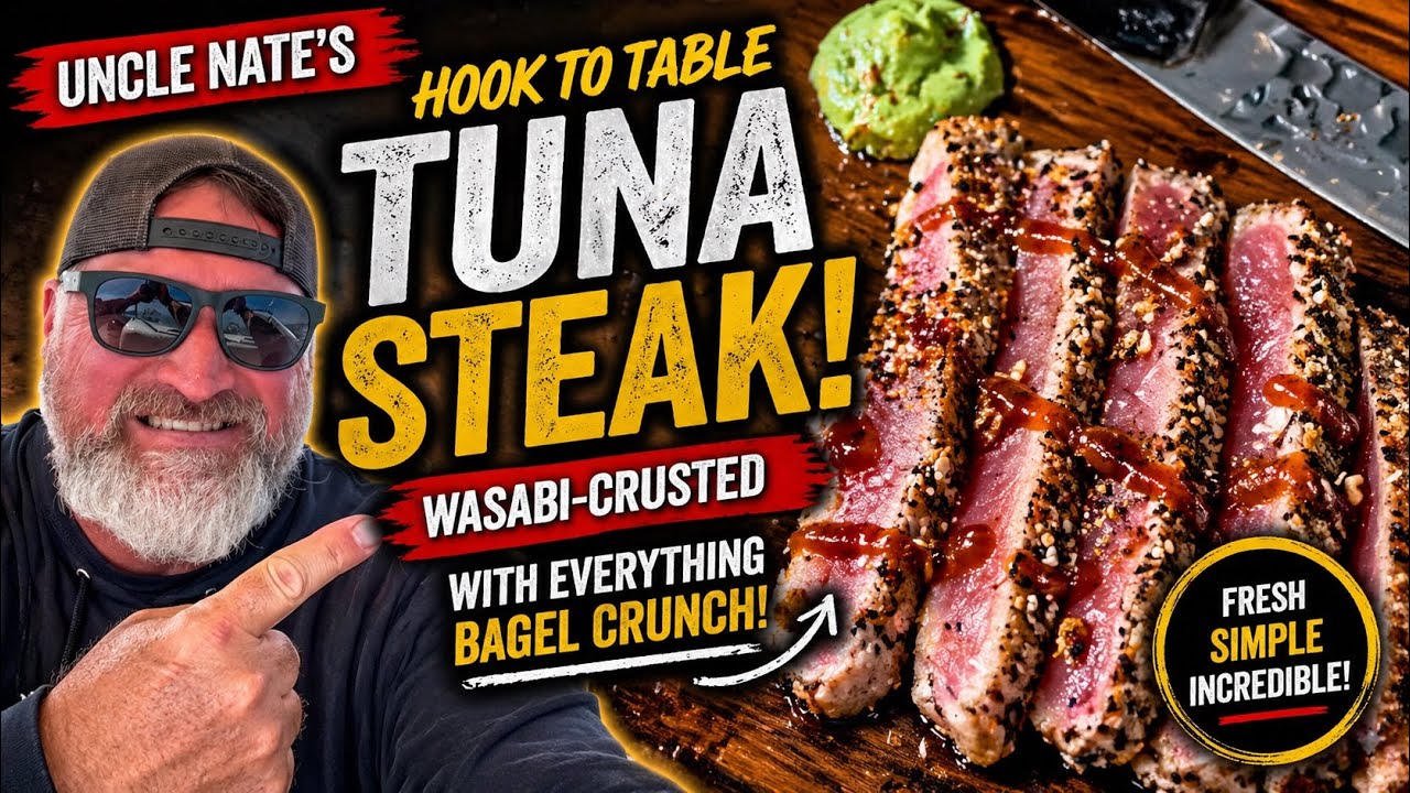 Hook to Table Tuna Steak 🔥 Wasabi-Crusted with Everything Bagel Crunch!