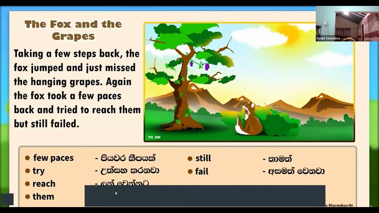 spoken English for kids (The fox and the grapes )