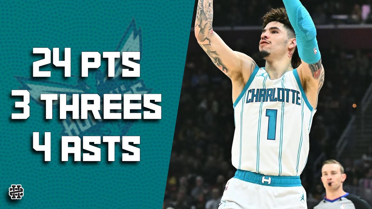 LaMelo Ball 24 pts 3 threes 4 asts vs Cavs 24/25 season