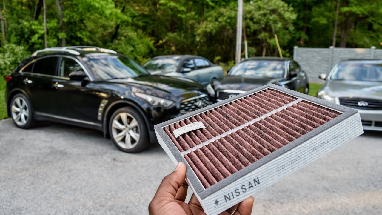 Cabin Air Filter Replacement. Infiniti FX50, FX37, QX70, FX35 2009+