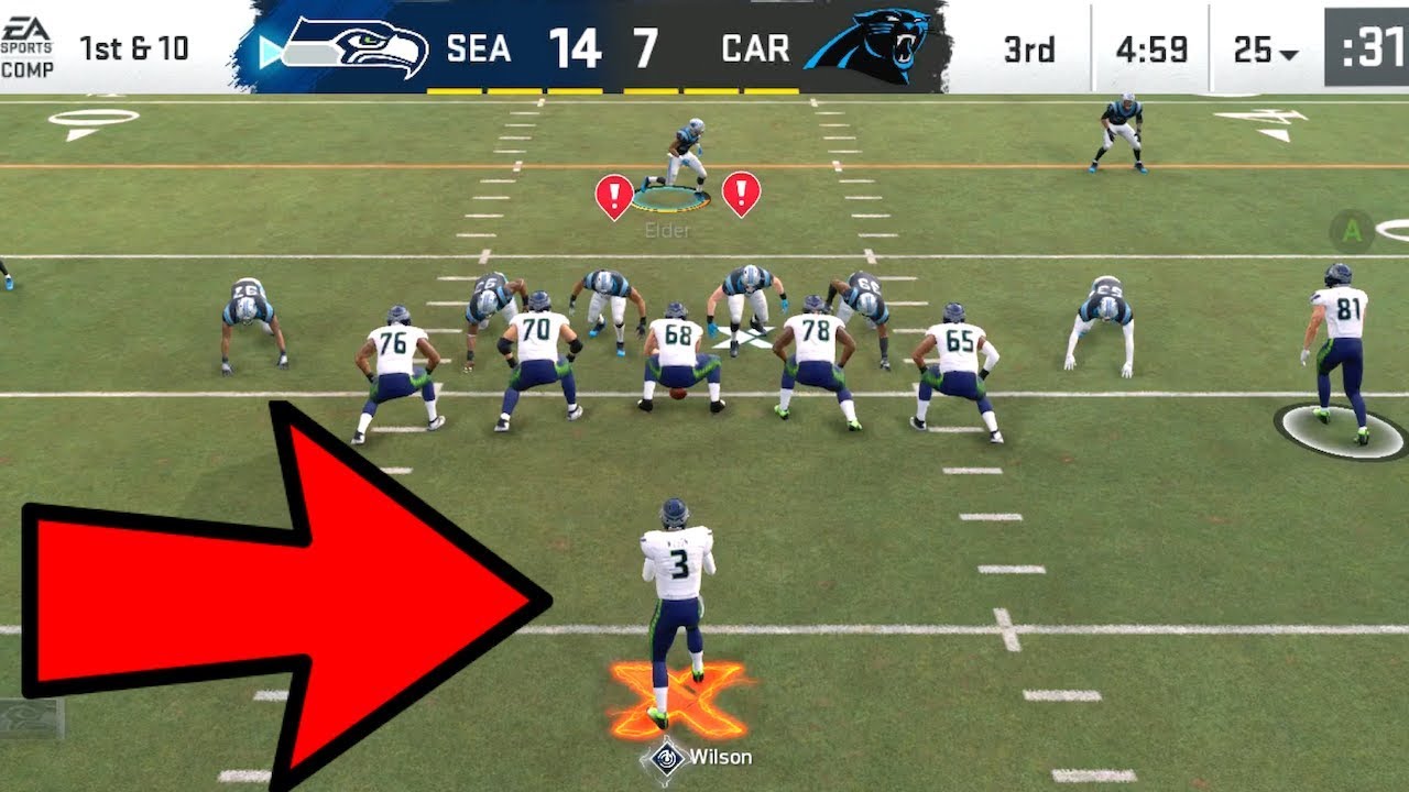 Russell Wilson BLITZ RADAR ACTIVATED! Seahawks vs Panthers Madden 20 Online Gameplay