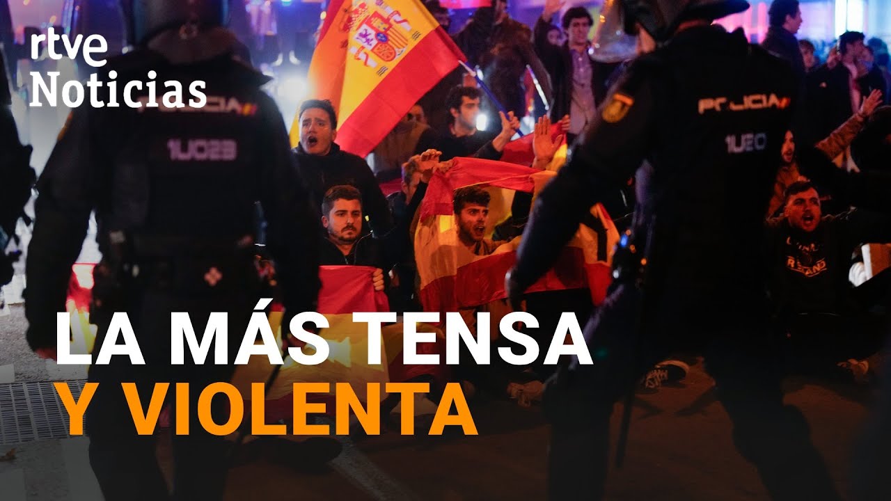 PROTESTAS: 4.000 personas se CONCENTRAN en FERRAZ con 7 DETENIDOS y CARGAS POLICIALES | RTVE