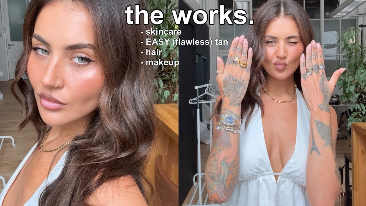 LET'S DO THE WORKS (skincare, easy fake tan & makeup) | JAMIE GENEVIEVE