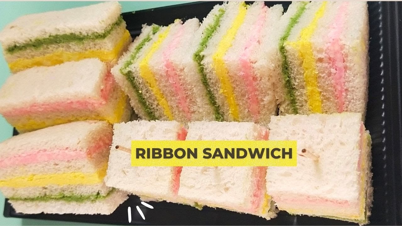 Ribbon Sandwich | Triple Layer Sandwich | Green Coconut Chutney Recipe