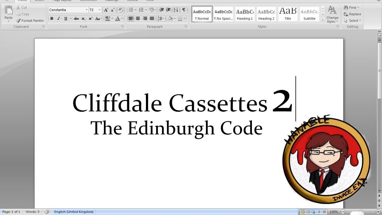 Cliffdale Cassettes: The Edinburgh Code - The Hanable Invasion