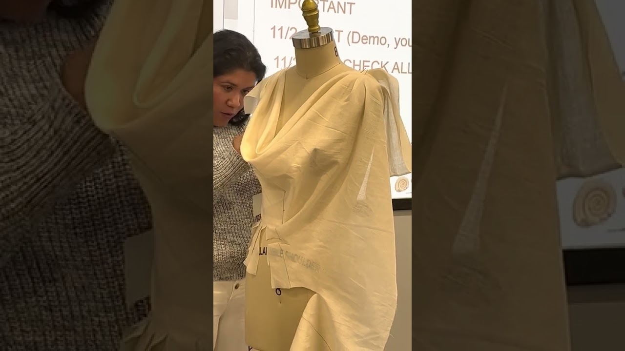 DRAPING COWL NECKLINE ON BIAS