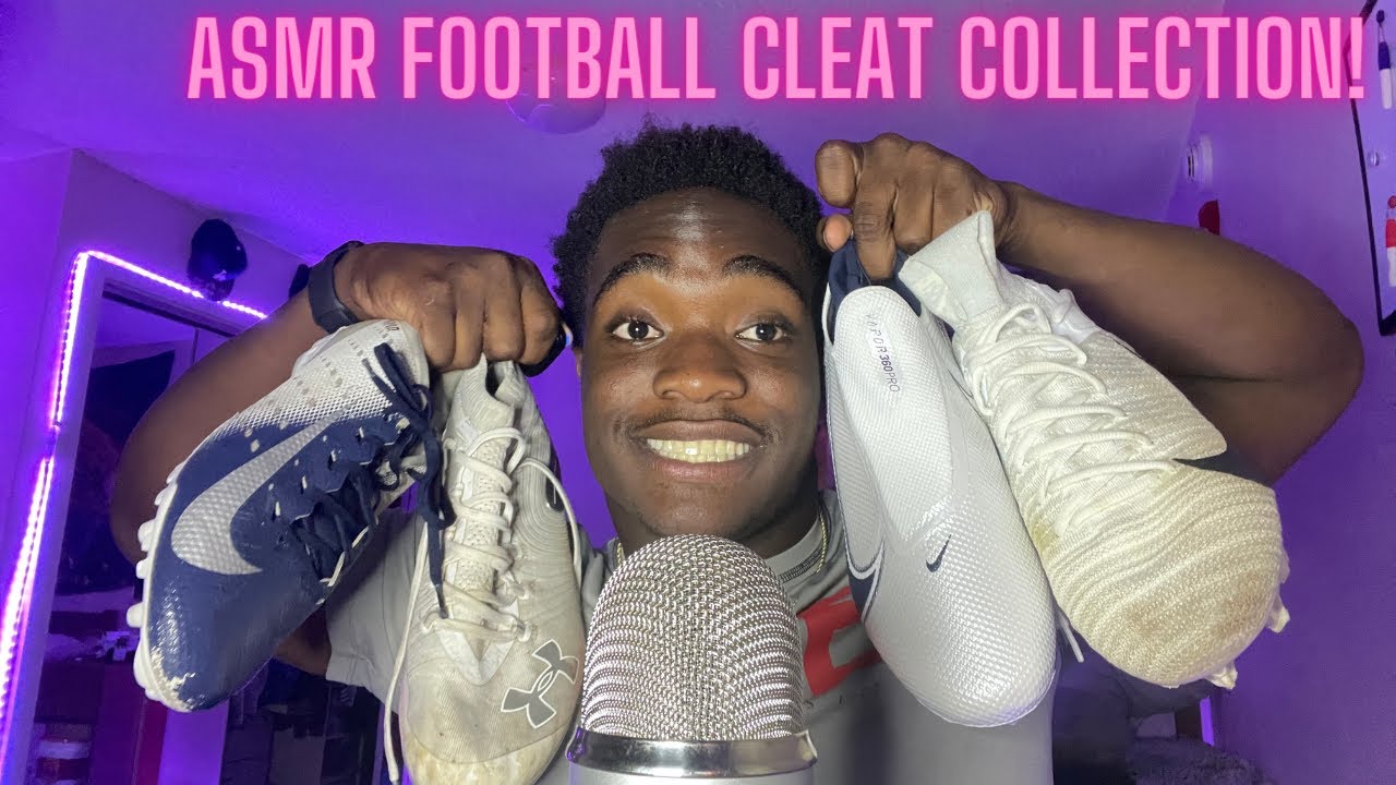 ASMR INSANE FOOTBALL SHOE COLLECTION 🔥*Whispering & Tapping + Gum Chewing PT 2