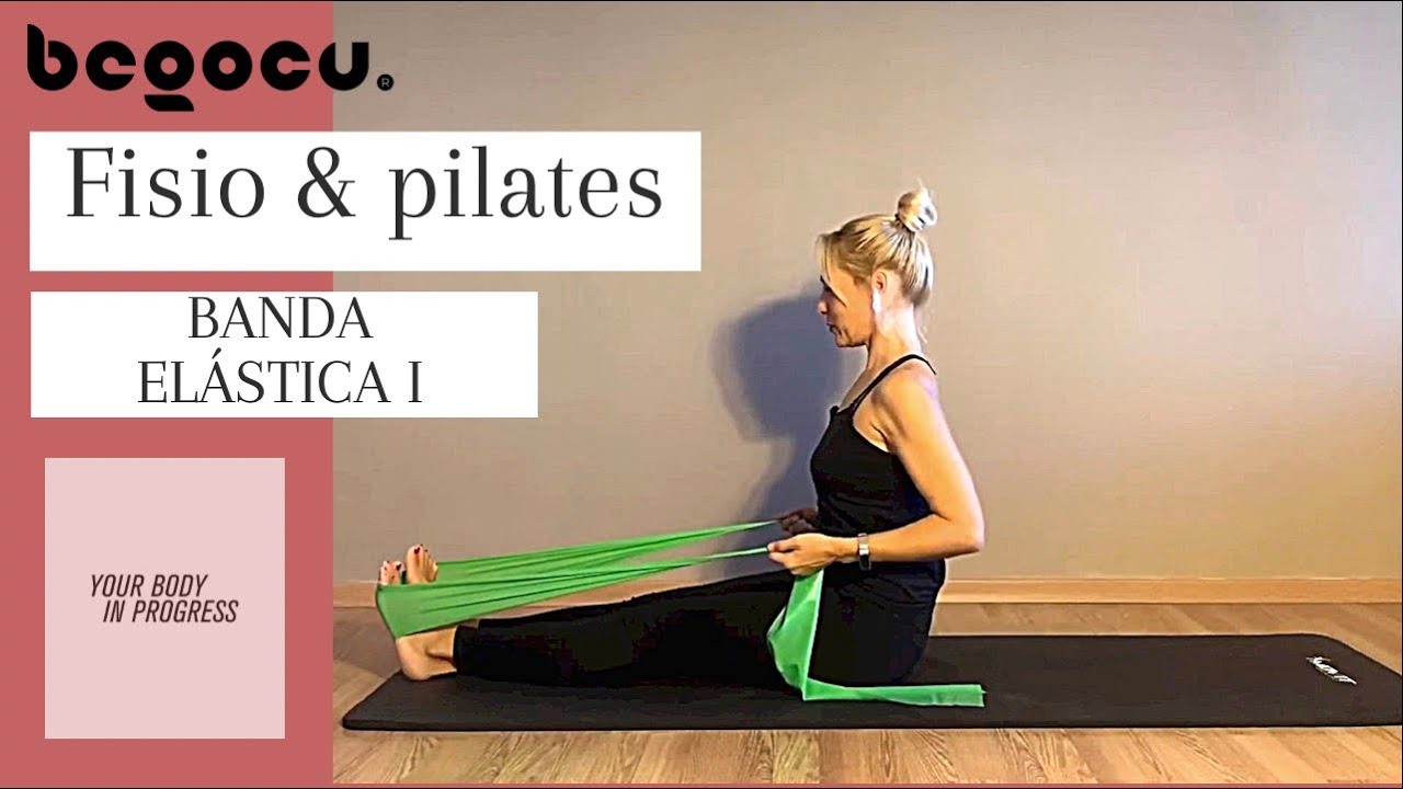PILATES CON BANDA ELÁSTICA . Primera rutina de fisiopilates para trabajar la fuerza con theraband .