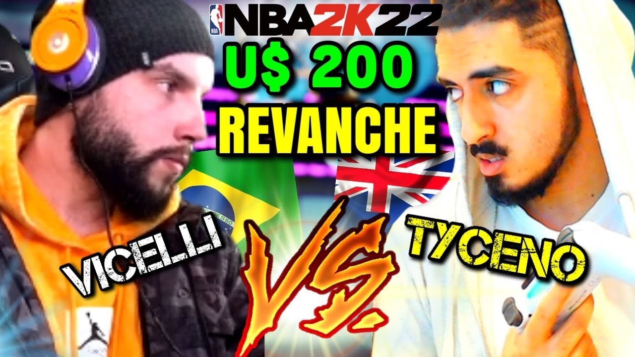 NBA 2K22 REVANCHE CONTRA O MELHOR JOGADOR DE TODOS OS TEMPOS! VALENDO 200 DÓLARES VICELLI X TYCENO