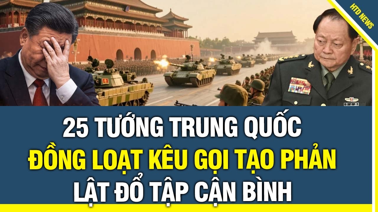 Trung Nam Hải c&oacute; Biến Lớn: 25 tướng Trung Quốc đồng loạt k&ecirc;u gọi tạo phản lật đổ Tập Cận B&igrave;nh