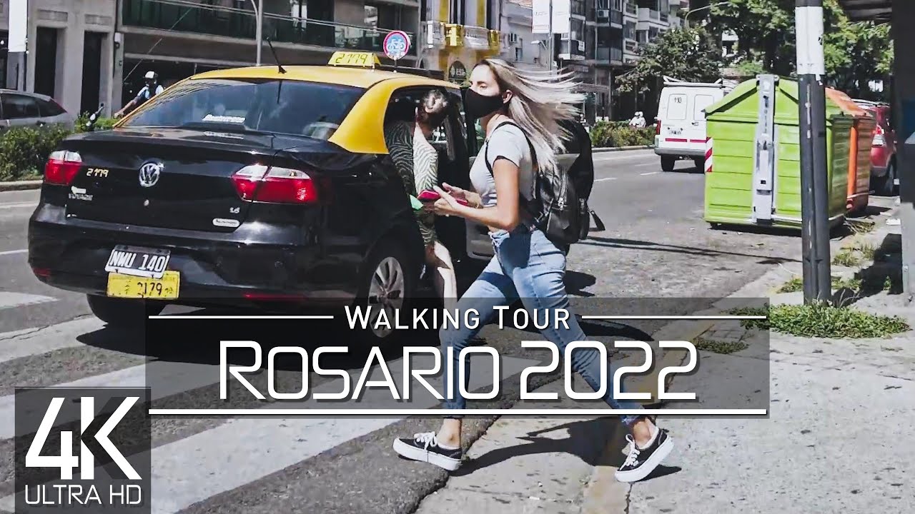 【4K 60fps】🇦🇷 VIRTUAL WALKING TOUR: 🚶 «Rosario - Argentina 2022» 🎧 ORIGINAL SOUNDS 🚫 NO COMMENT 📺ASMR