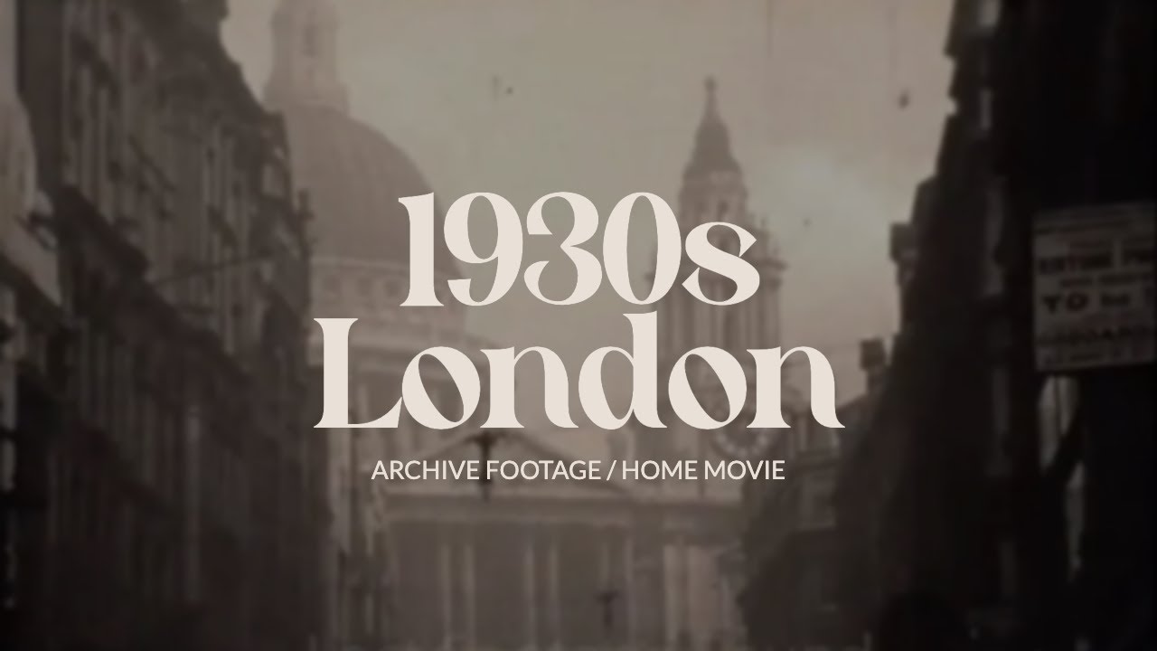 Archive footage of Street Scenes Around London in the 1930s, England home movie film