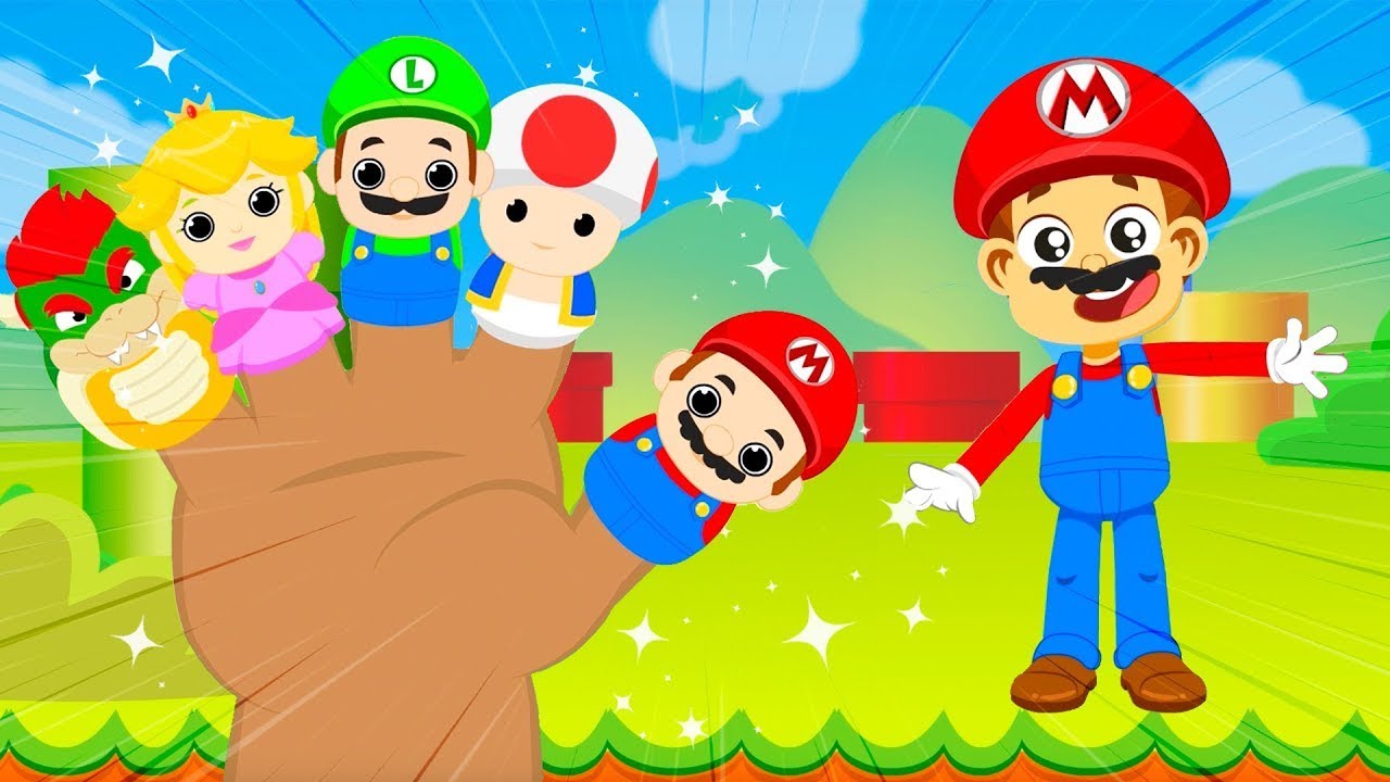 Mario Bros Finger Family Surprise | Halloween Surprise | Learn Colors & Catch Evil Pokémon!