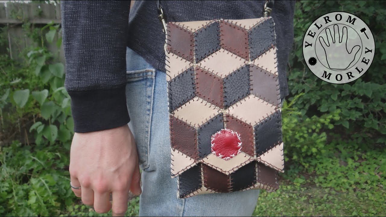 DIY Man Purse From Scrap Leather | Leathercraft