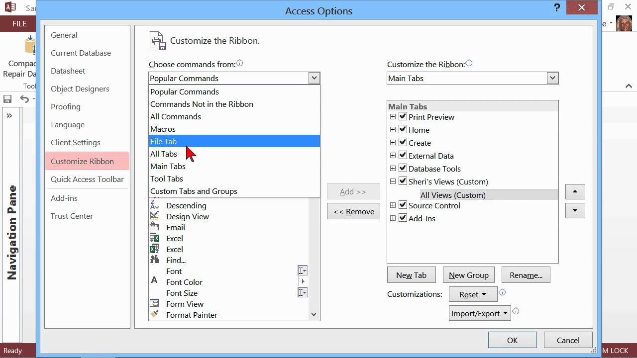 Microsoft Office Access 2013 Tutorial: Creating Custom Ribbon Tabs | K Alliance