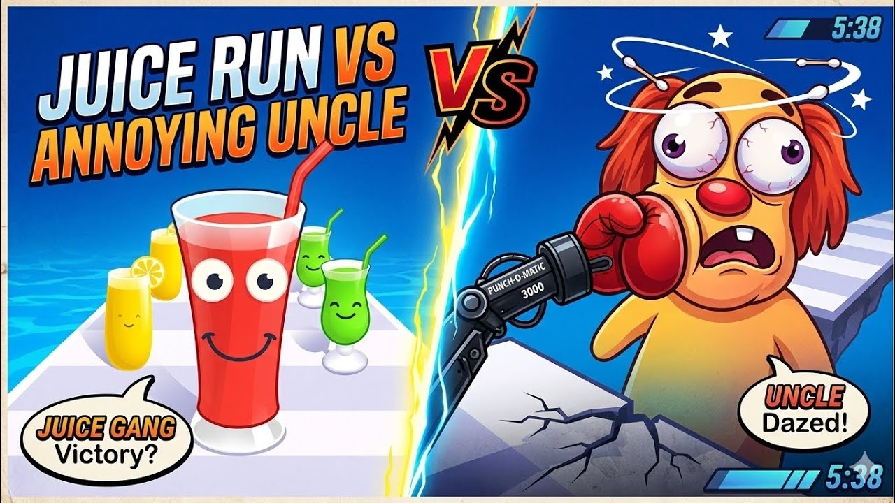 Annoying Uncle vs Juice Run 🔥 Funny vs Speed Challenge | HE Gaming Hub