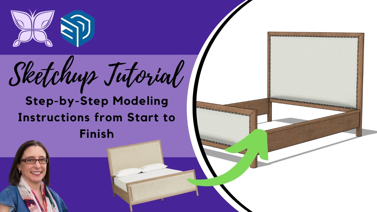 Sketchup Tutorial - Model a bed with step by step instructions