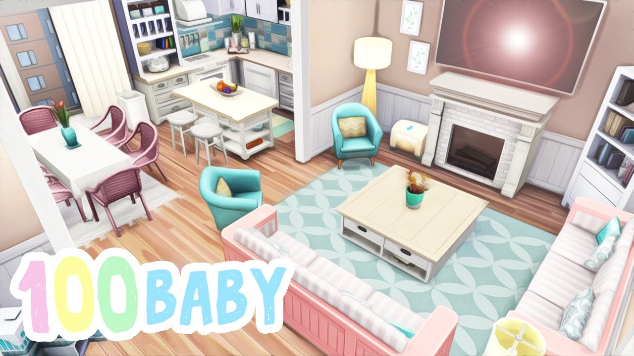 100 Baby Apartment 👶 || The Sims 4 Apartment Renovation: Speed Build
